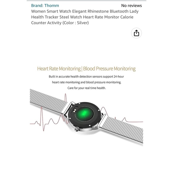 Brand new gorgeous, elegant, rhinestone Smartwatch, New Without Tags - Picture 3 of 6